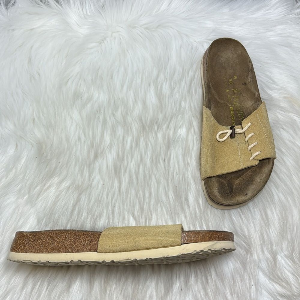 Papilio By Birkenstock‎ Masai Tan Leather Slide Sandals Sz L9 M7